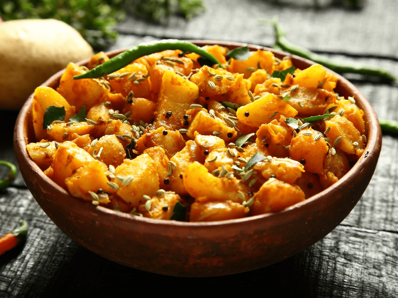 No Oil Aloo Curry